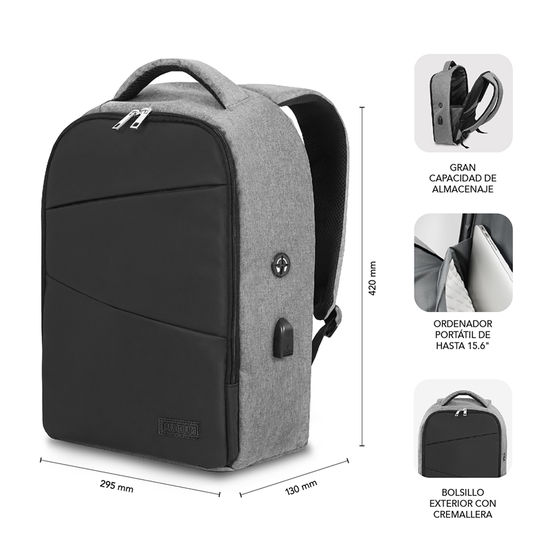 MOCHILA PORTATIL SECURE 16 PULGADAS ANTITHEFT SECURE ANTITHE